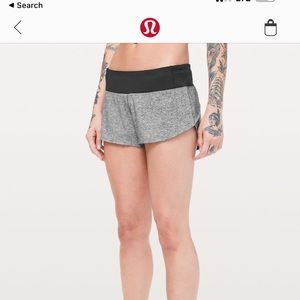 Lululemon Athletica grey running shorts in size 6!